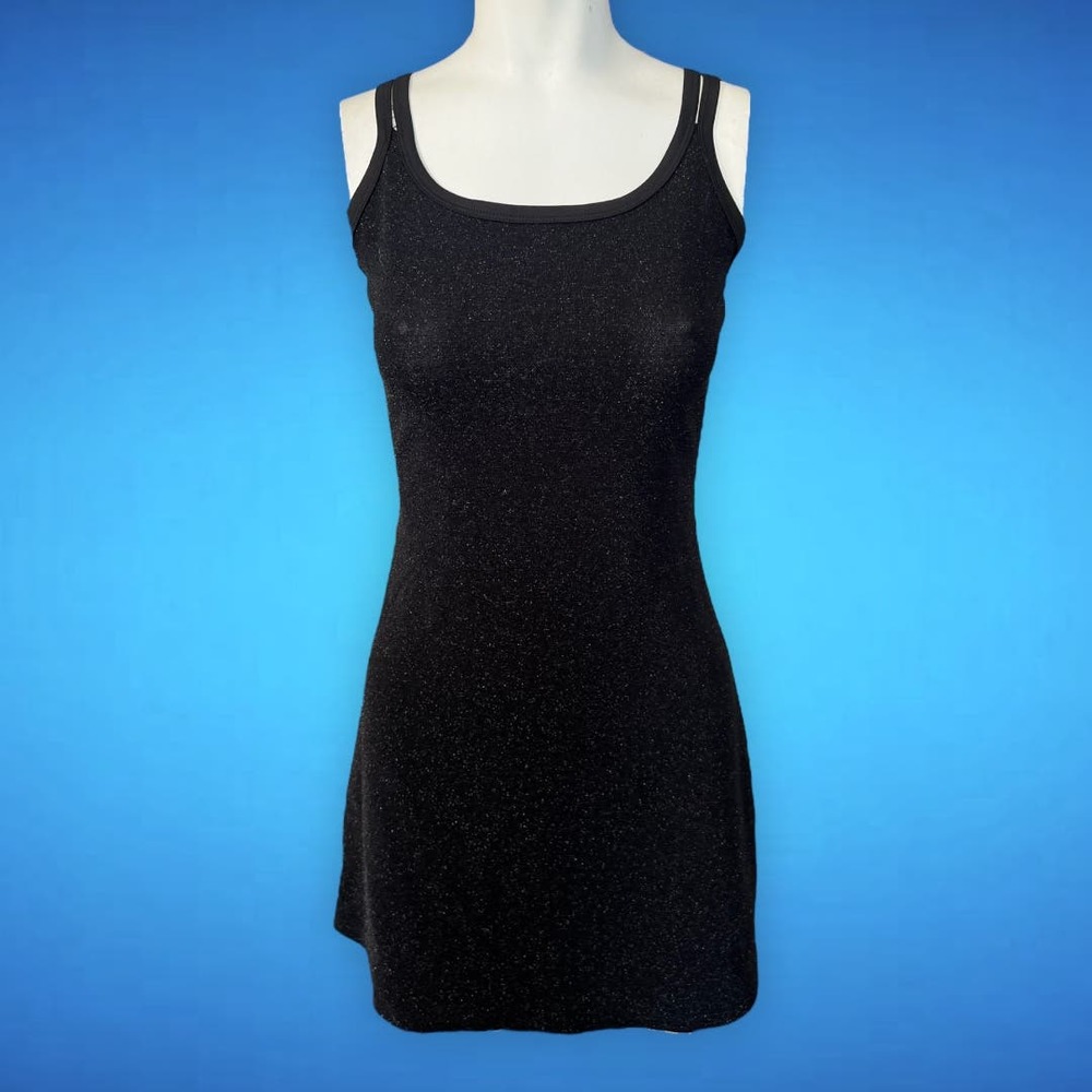 Vintage Picasso black glitter tank dress